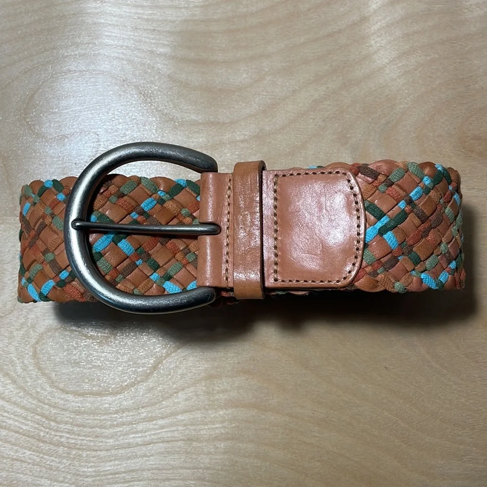 Fossil Multi Weave Genuine Leather Belt - Brown - Picture 9 of 14